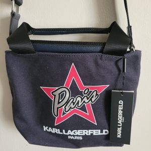 Karl Lagerfeld canvas crossbody. NWT